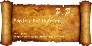 Papity Polikárp névjegykártya